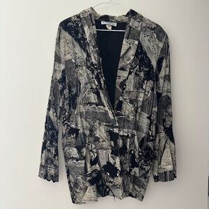 Vintage Printed Blazer